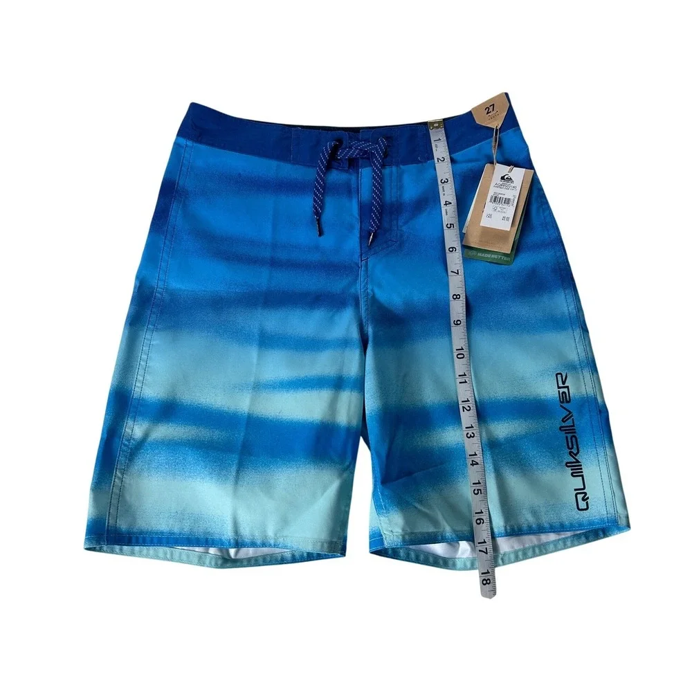 Quiksilver Everyday Fade Youth Boardshorts Size‎ 27 Blue Ombre Swim Trunks NEW